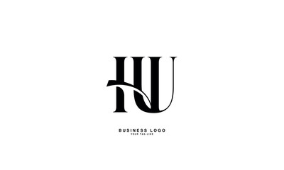 HU, UH, H, U, Abstract Letters Logo Monogram 