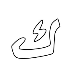 Hand drawn doodle Arabic letters