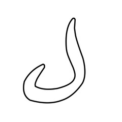 Hand drawn doodle Arabic letters