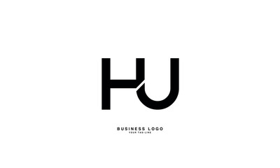 HU, UH, H, U, Abstract Letters Logo Monogram 
