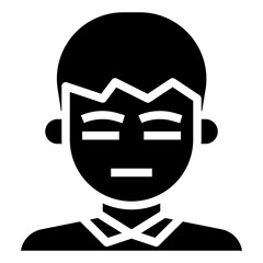 POKER FACE,man,curly hair,feelings.svg