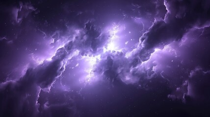 Majestic Purple Nebula Space Background with Star Clusters and Cosmic Clouds for Fantasy or Science Fiction Concepts