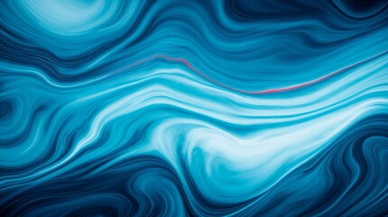Fototapeta premium Exquisite blue swirling waves forming a mesmerizing abstract pattern 