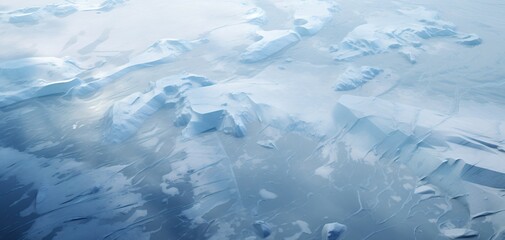 an aerial view of a neptune ice sheet - obrazy, fototapety, plakaty