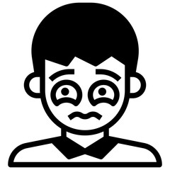 SAD,nervous,worry,man,curly hair.svg