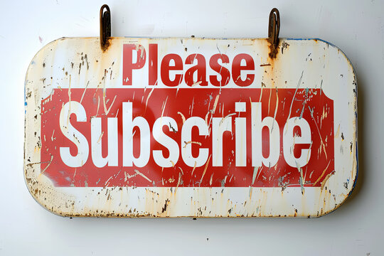 Please subscribe sign