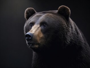 Front view of brown bear