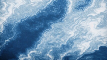 Flowing marbled patterns in blues and whites resembling water swirls 
