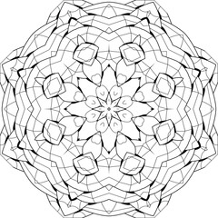 Fototapeta premium Cute Mandalas. Decorative unusual round ornaments for coloring.