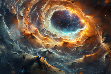 futuristic space nebula, deep space
