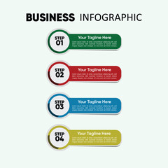 Presentation steps business timeline infographic template