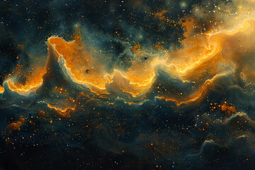 Fototapeta na wymiar futuristic space nebula, deep space 