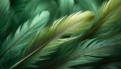 beautiful abstract green feathers on dark background soft yellow feather texture on green green background feather background green banners