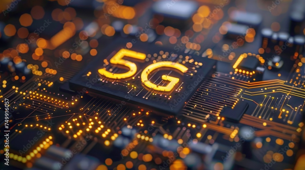 Poster next-generation 5g infrastructure for advanced telecommunications emphasize on high-speed connectivi