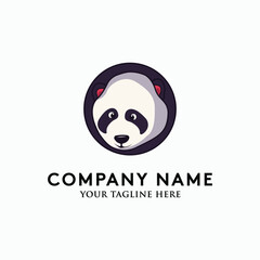 Panda or bear head logo vector icon