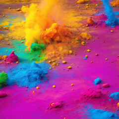 Holi Festival Gulal Colour Background.Ai generate