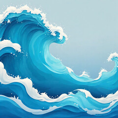 Illustration Water Wave Background.Ai generate