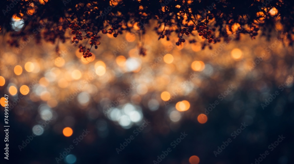 Poster a soft dreamy backdrop with warm golden bokeh effect