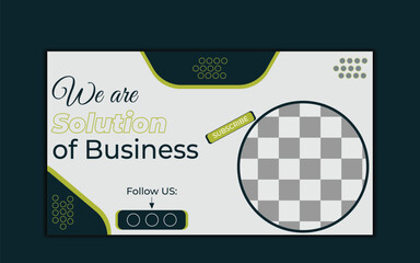 Vector modern digital marketing agency and corporate business Youtube thumbnail template