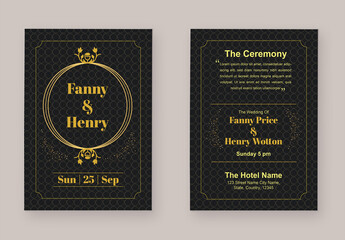 Wedding Invitation Card - obrazy, fototapety, plakaty