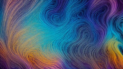 Abstract design with captivating swirls of blue, orange, and purple in a vibrant display 