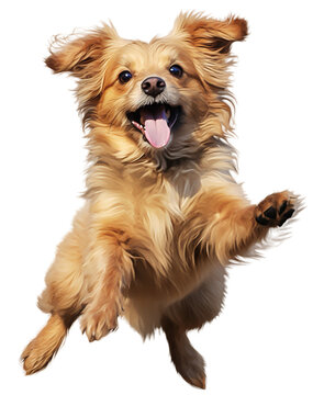A dog image digitally enhanced mike playful, Isolated on transparent PNG background, Generative ai