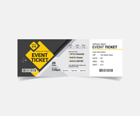 Event Ticket Creative Design Template 