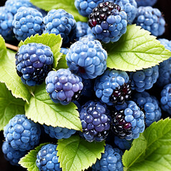 Healthy blue raspberry 