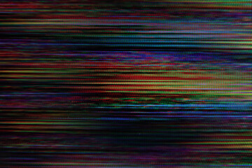 Screen hologram glitch abstract background in multicolor