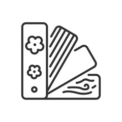 Selection of surface material, linear icon. Line with editable stroke
