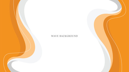 orange wave background template banner