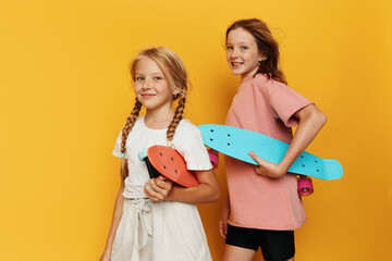 Innocent Bonds: Capturing the Joyful Friendship of Young Schoolgirls in Stylish Uniforms