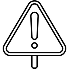 warning black outline icon, related to industrial theme. use for modern concept, app, and web development.