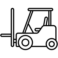 forklift black outline icon, related to industrial theme. use for modern concept, app, and web development.