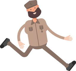 General or Soldier Character Walking
