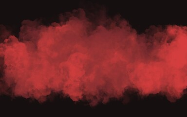 赤い雲　黒い背景