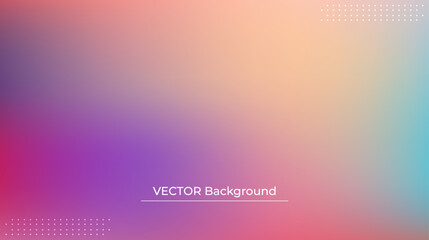 Smooth and blurry colorful gradient mesh background. Modern bright rainbow colors. Easy editable soft colored vector banner template. Premium quality