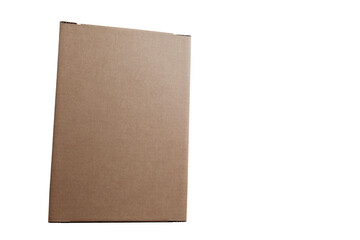 Cardboard box. Isolated object. Box in perspective. Packaging concept. Delivery concept.