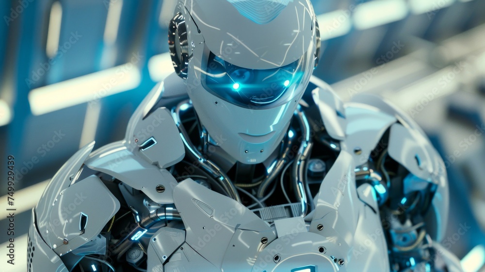 Poster robots and ai-powered devices , machine, and technological advancements in various industries.