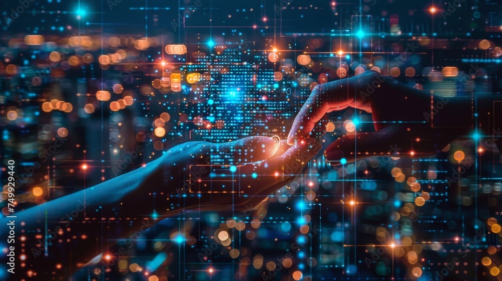 Poster digital transformation in business operations explore the integration of technology and innovation t