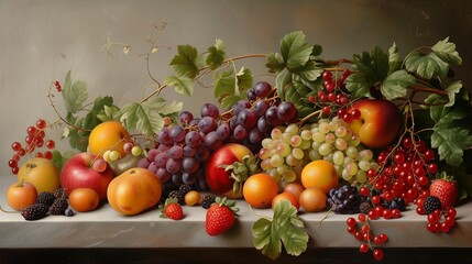 Obraz na płótnie Canvas Ripe fruit and berries