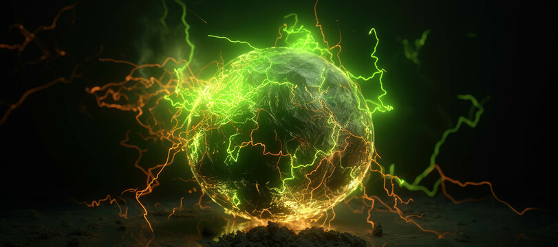 electric lightning explosion energy stone ball 23