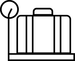 Luggage, baggage, backpacks icon set, adjustable line weight icons, suitcase, backpack, briefcase, purse, travel, symbol, stroke, outline, vector, design, graphic, airport, train station