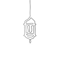 Islamic Lantern Continuous Line Drawing 