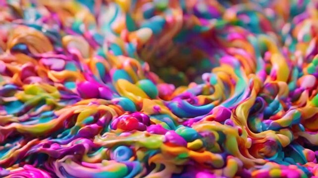 close up of vibrant colors swirling 