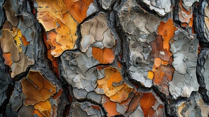 Tree bark photo series. Generative AI