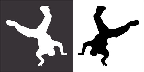 Illustration vector graphics of breakdance icon