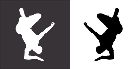 Illustration vector graphics of breakdance icon