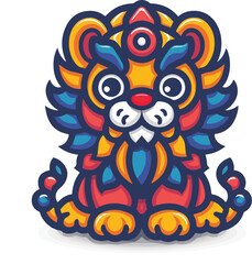 Lion Vector Colourful