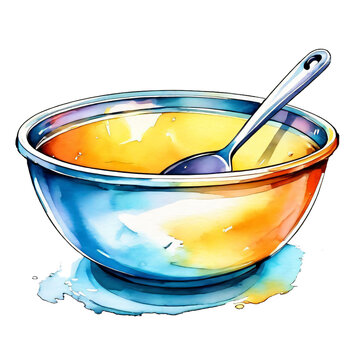 recommend clip art: Mixing Bowl Watercolor Style